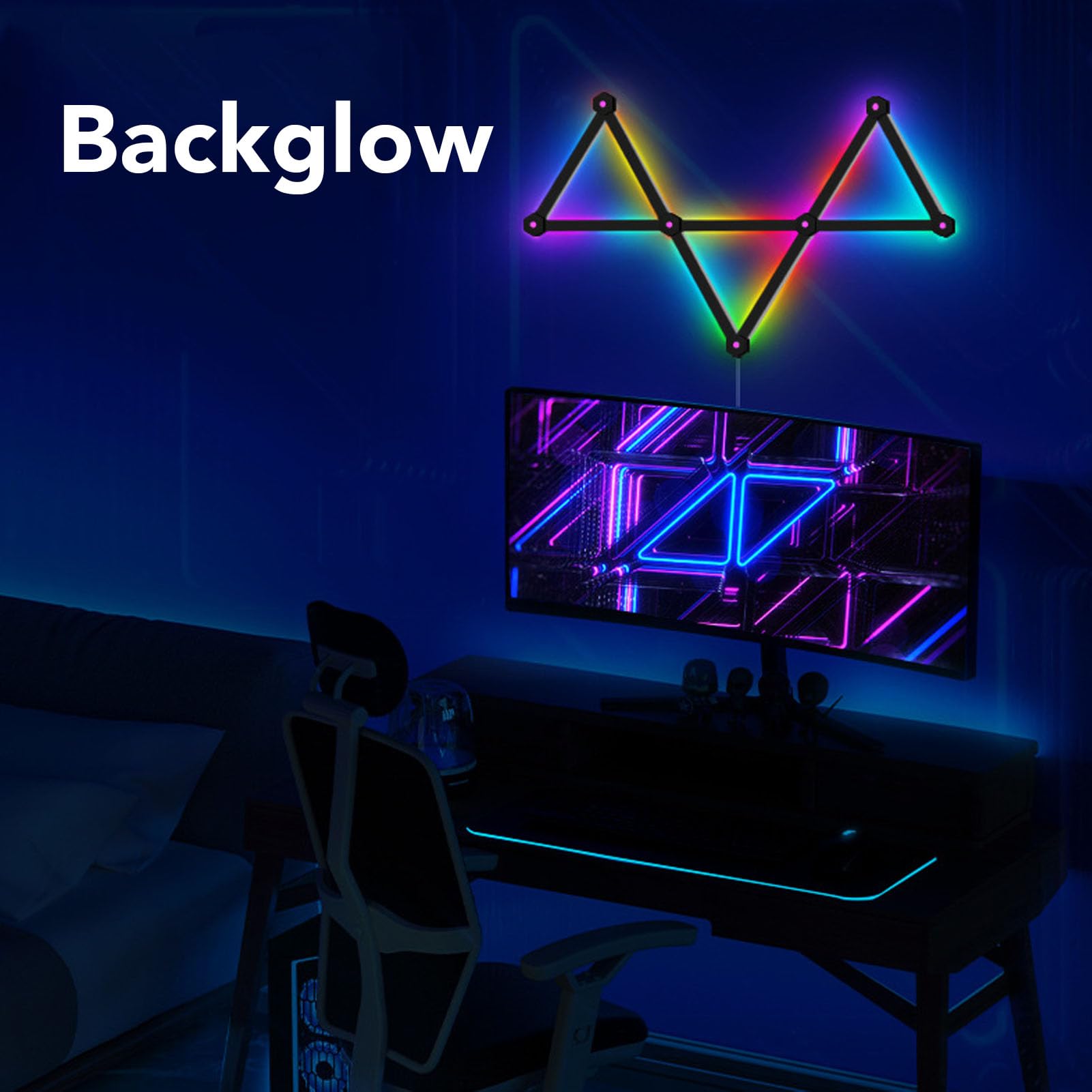 Inteligentna Listwa świetlna LED RGB na ścianę - Indywidualna Instalacja Dekoracja Atmosfery, Podświetlenie Telewizora Oświetlenie Otoczenia z aplikacją Tuya i Sterowanie