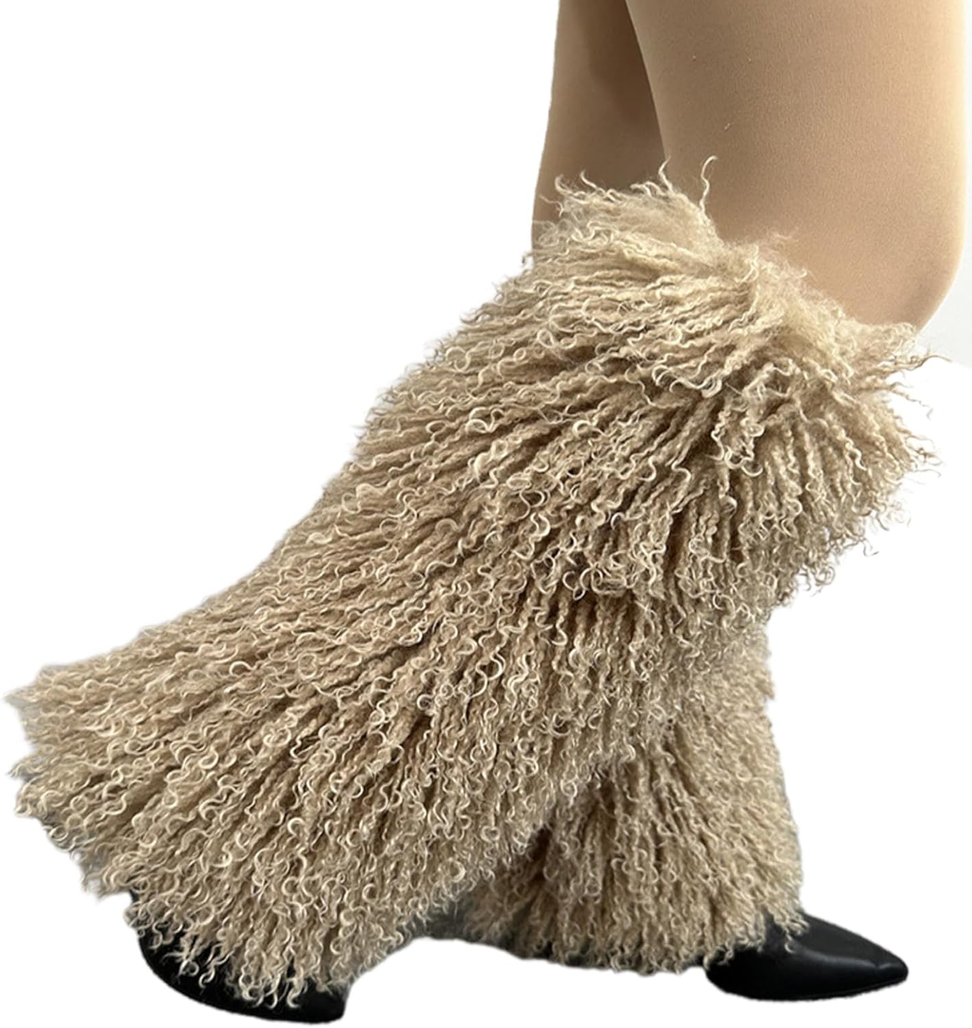 Women Winter Socks Faux Furs Leg,Warm Soft Cozy Fuzzy Leg Boot Cuffs for Party Costumes Boot Sleeves Boot Covers