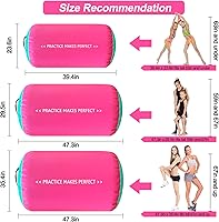 Vista 4 de VOFiTNY - Esterilla inflable de gimnasia con pista de caídas y barril de aire octogonal con bomba para uso doméstico/gimnasio