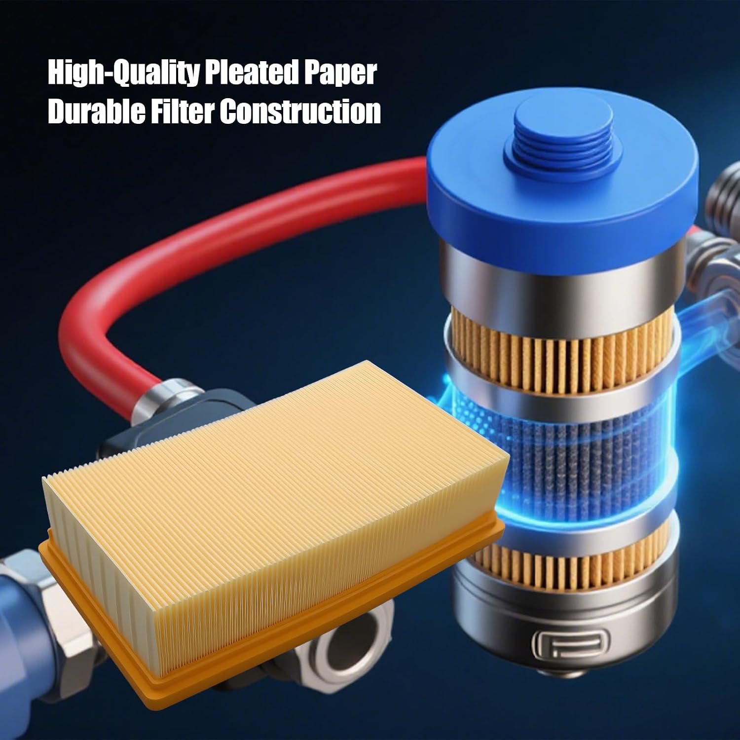 Flat Pleated Paper Filter Compatible with Bosch VF100 VAC series VAC090AH VAC090A VAC090S VAC140AH VAC140A VAC140S Dust Extractors