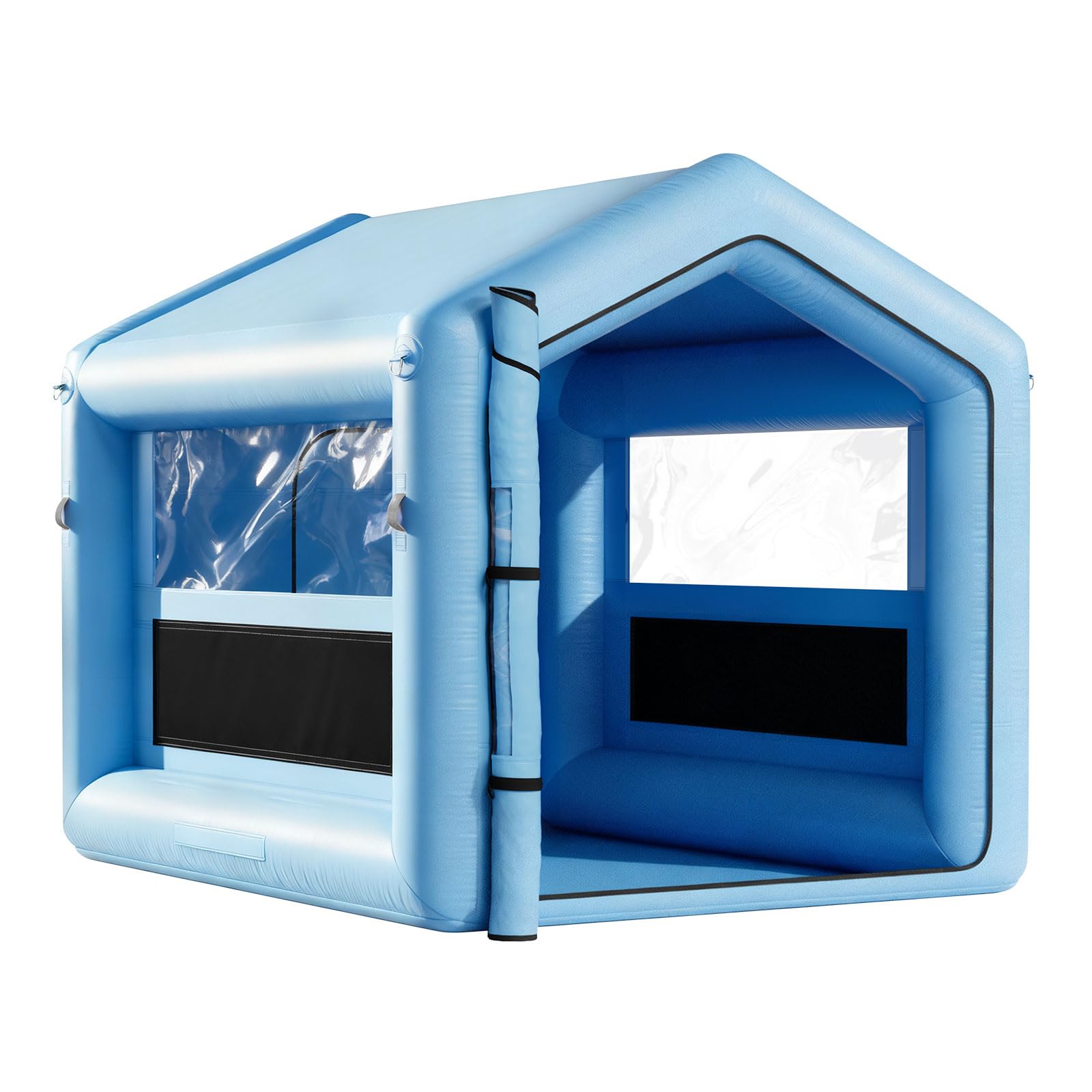 VEVOR aufblasbare Lackierkabine Spritzkabine 3 x 2,5 x 2,5 m 550 W Gebläse Luftfiltersystem 210D Oxford-Gewebe Blau