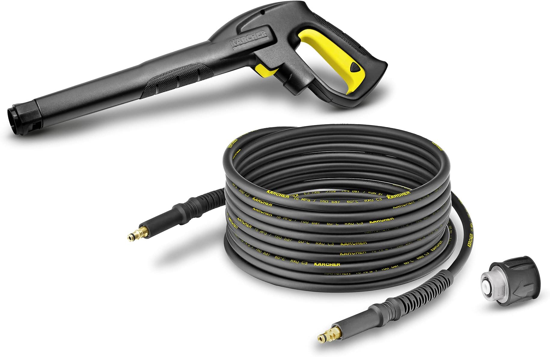 HK 12 Quick Connect Upgrade Kit, Includes 12m High-Pressure Hose and Trigger Gun, Retrofit for Karcher K2-K7 Pressure Washers with Screw-On Hose Connection