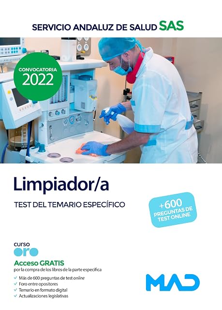 Portada de Limpiador/a del Servicio Andaluz de Salud . Test del Temario Espe