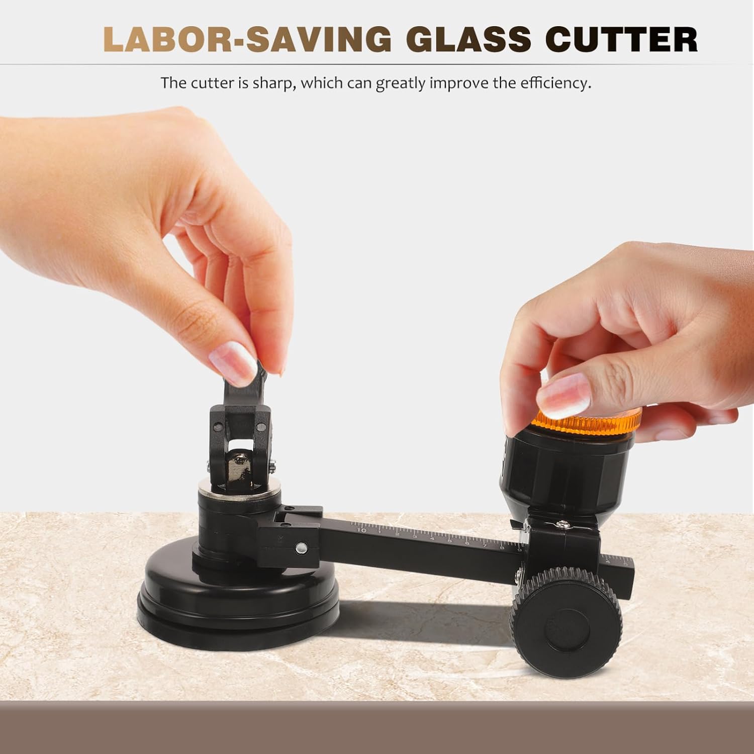 Uonlytech Adjustable Glass Circle Cutter for Tiles and Mirrors Metal Cutting Tool Compass Design Labor-Saving Glass Cutting Accessory for DIY Projects