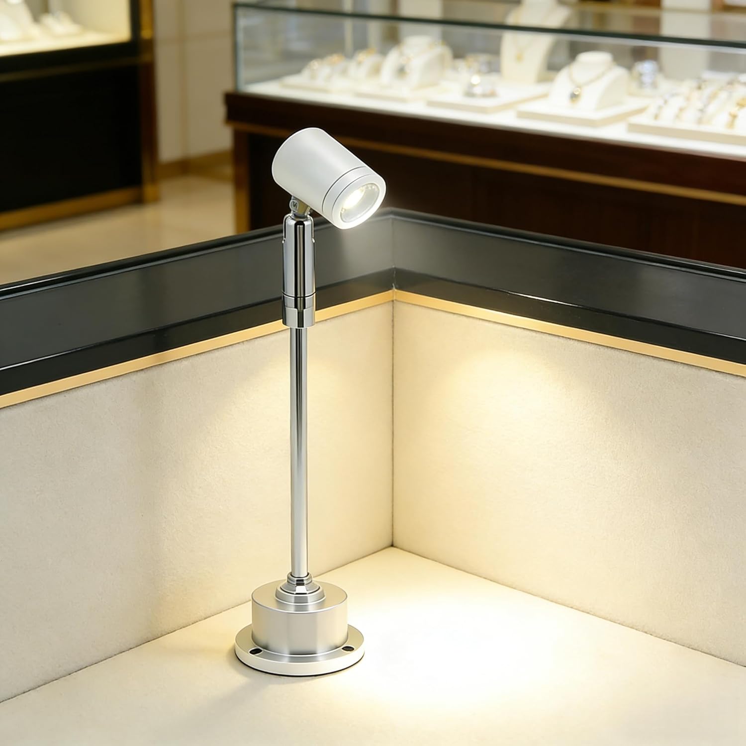 Guangyu 【Set of 2】Mini LED Spotlights for Pictures, Showcases & Decoration - 5W Accent Lights with Gooseneck, Art Plant Lighting, Small Spotlights for Painting, Jewellery, Models & Display