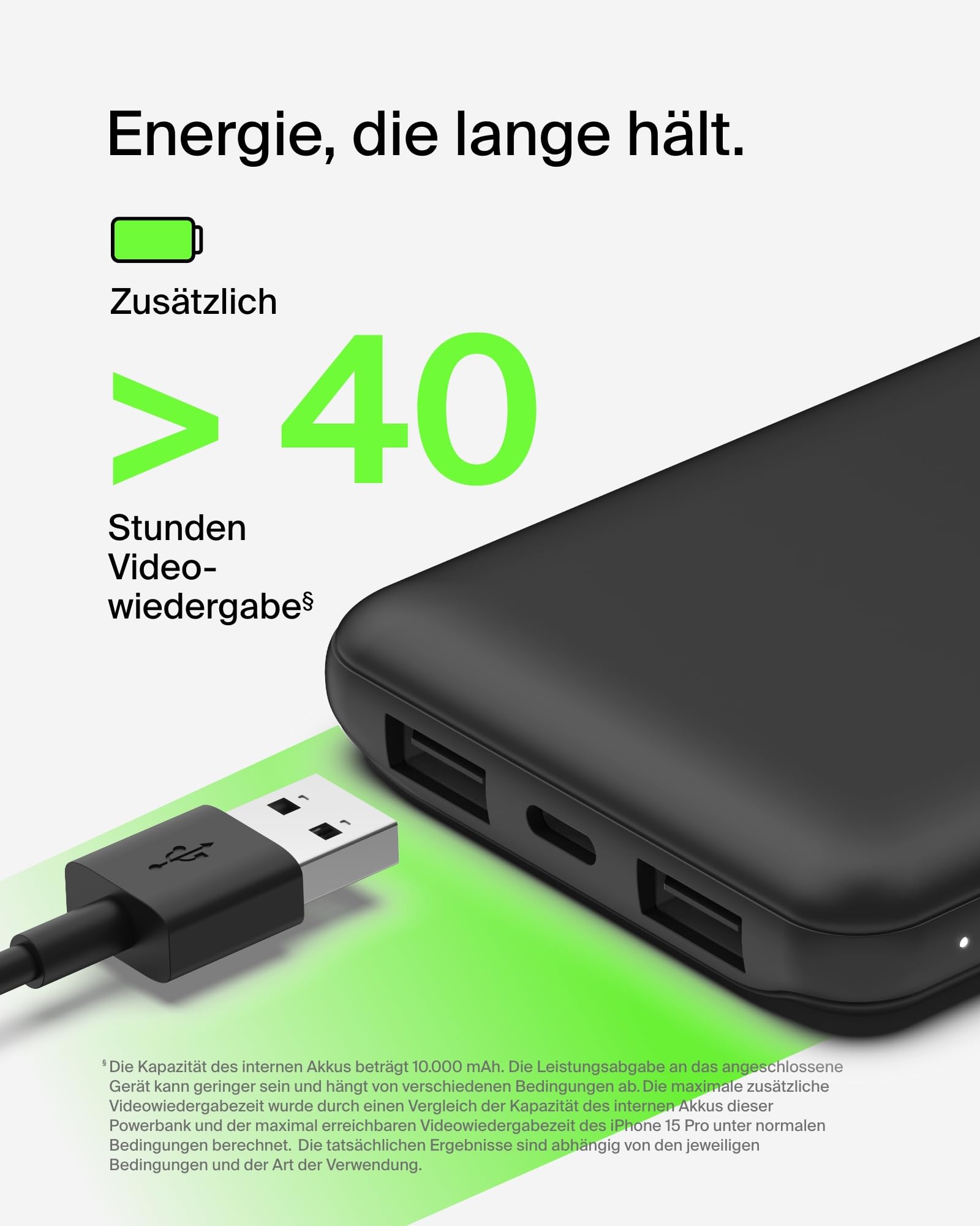Belkin Tragbares Ladegerät, 5-in-1 Ladeset mit 10000 mAh Powerbank, 2 USB C Netzteilen mit EU- und UK-Stecker, 25 W, 60 W USB C Kabel, Hülle – Schnellladen vieler Geräte, kompaktes Format für Reisen