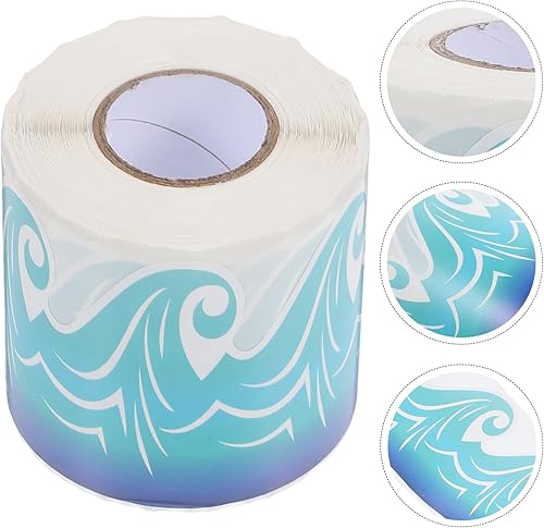 Miniatura 2 de Cabilock 1 rollo de calcomanías impermeables para pizarra, decoración escolar, borde de dibujos animados, resistente al desgaste, bordes de tablón