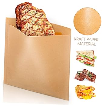 Amazon.co.jp: 200個 耐油紙 羊皮紙を焼く 包装袋 クラフト紙の