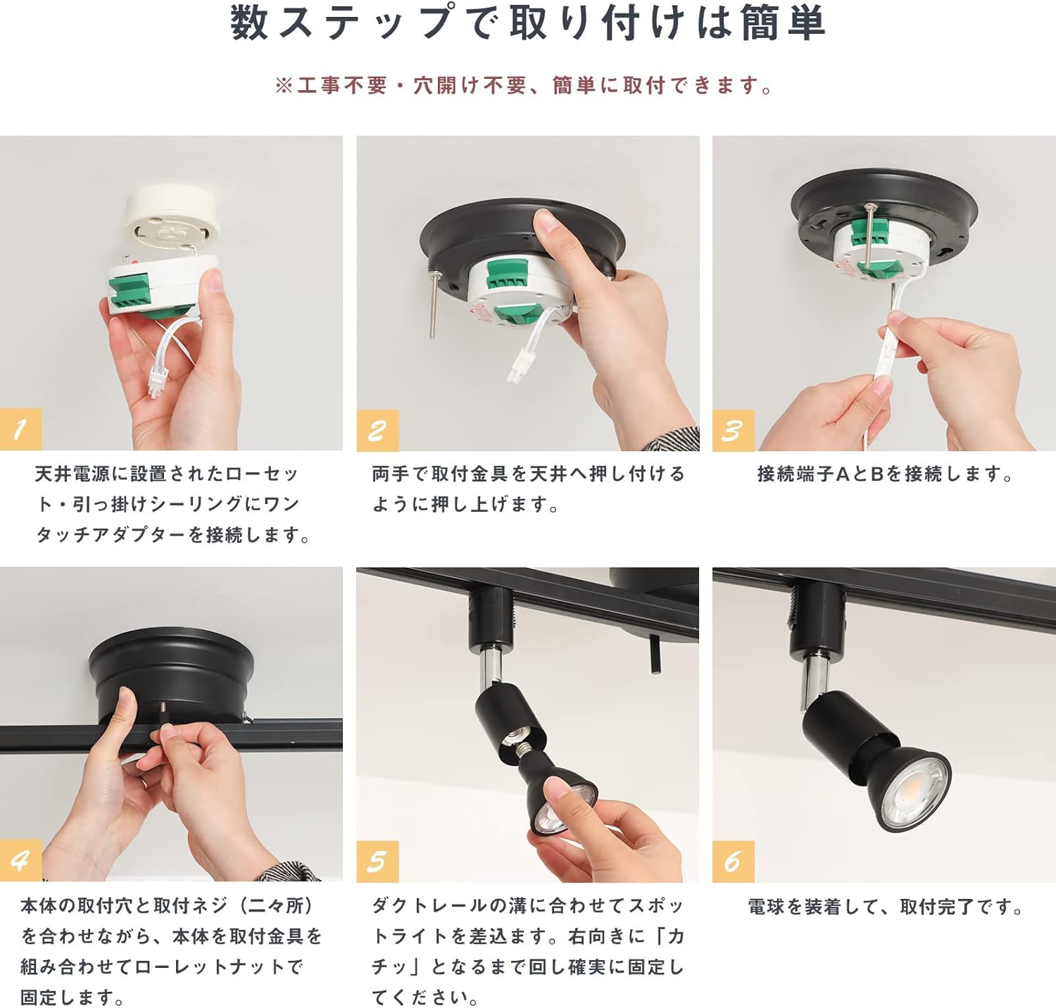 Maiitmorレール器具電球リモコンセット ダクトレール 1.5m ダクトレール用スポットライト 4灯 レールライト ブラック G