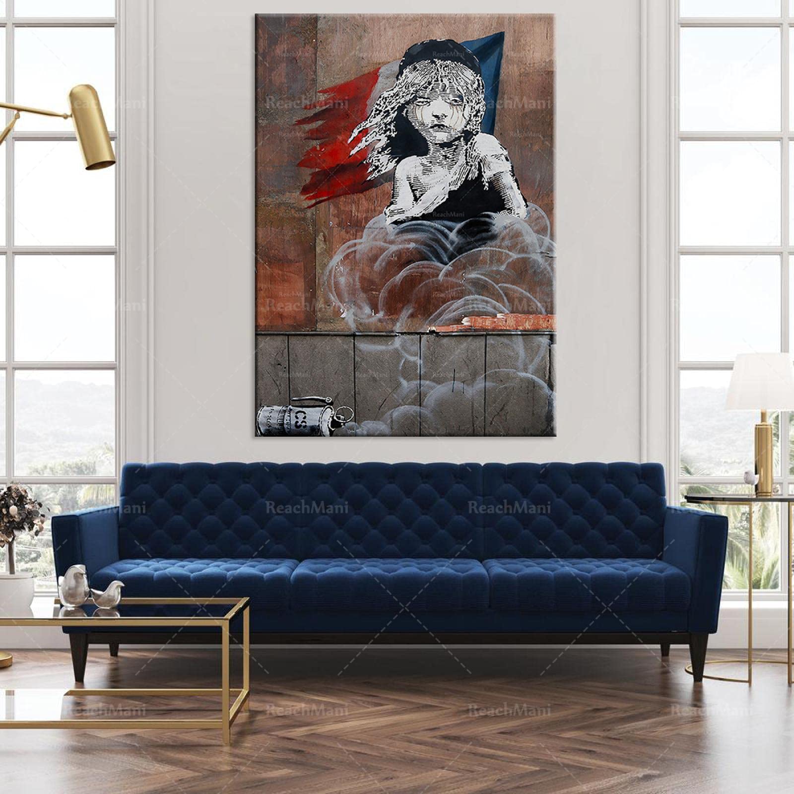 Amazon.co.jp: レミゼラブル-バンクシーウォールアートキャンバス