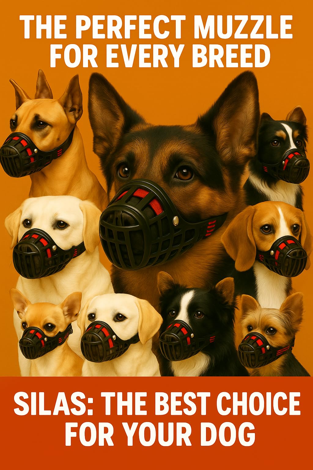 Muselière Chien - Museliere pour Chiens - Taille XS: Nuque 26-37cm, Nez 4x4,5cm - idéal pour Les promenades - Flamingo Muselière Chien Silas Noir