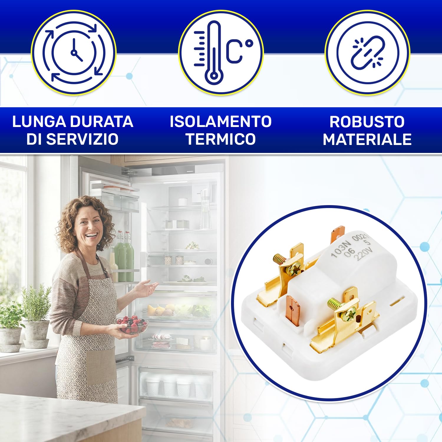 Rele di Protezione Motore del Compressore per Frigorifero 103N0021 per Danfoss Garanzia di 10 Anni - MONTERAL
