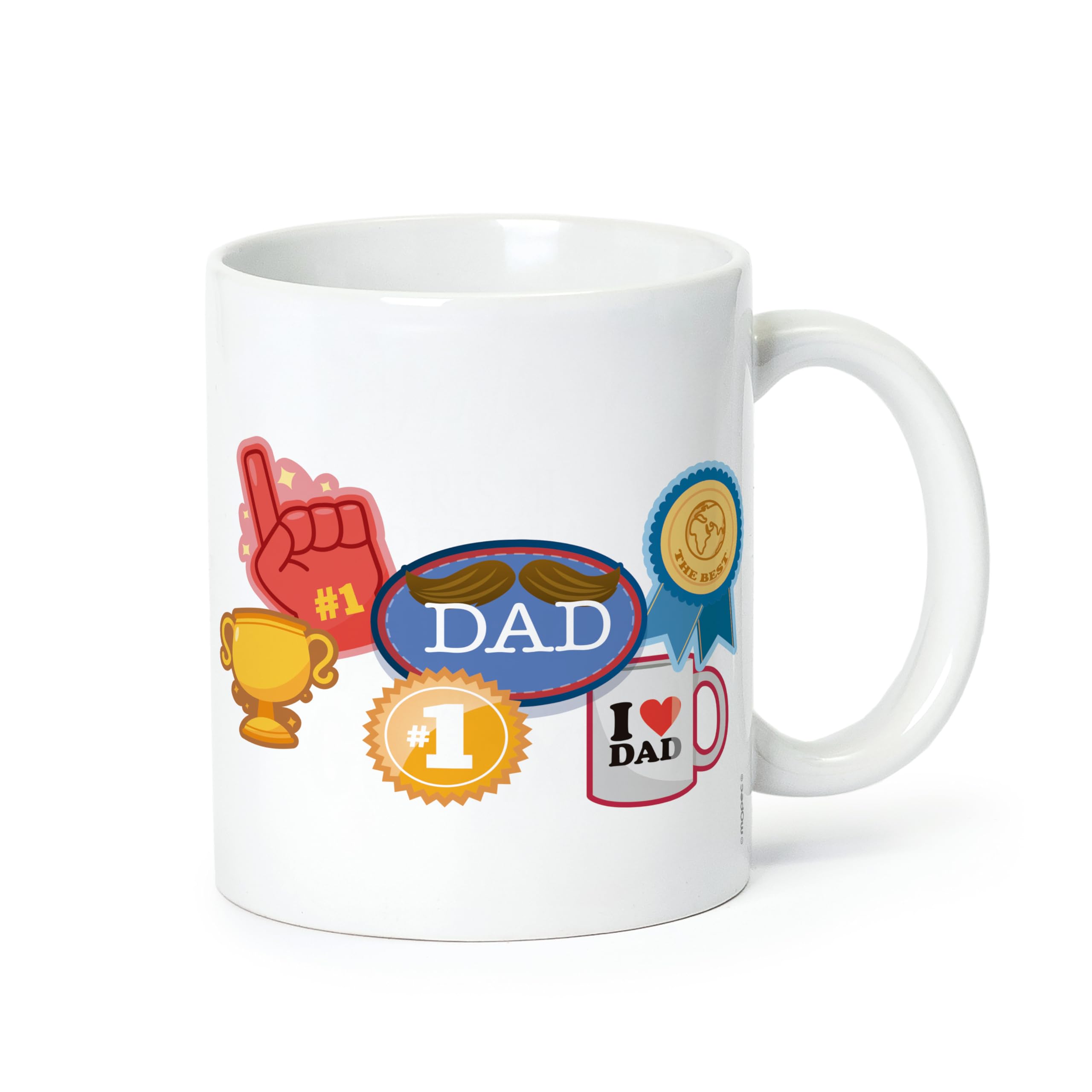 Mopec G23.3 Ceramic mug with Stickers Dad is The Best