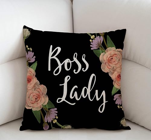 Miniatura 2 de Swono Funda de almohada decorativa de lino y algodón con diseño floral de acuarela para decoración de sofá de 18 x 18 pulgadas