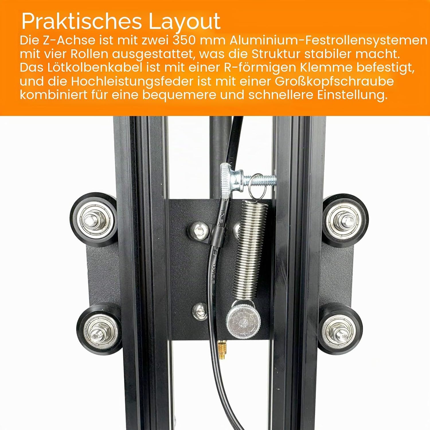 Vertikale Hitze-Pressmaschine,Heat Set Insert Tool,Messing Einsätze 3D Druck,Heat Set Insert Spitze für Gewinde Rändelmutter M2/M3/M4/M5/M6 (1/4)/M8 (ZW12H+380PCS) | Einsteckhöhe 210 mm, mit 380 Gewindeeinsätzen und Schnellwechsel, M2-M8-Größen Wärmeeinsa
