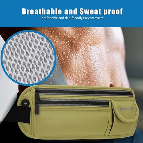 Miniatura 6 de Riñonera delgada para correr para mujeres y hombres, cintura reflectante para caminar, fitness, entrenamiento, ejercicio, resistente al agua, para