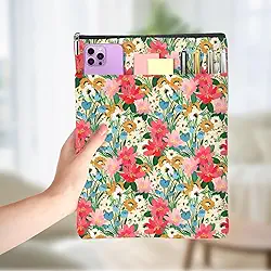 Presentes para amantes de livros estampados florais, capas de livros à prova d'água para livros com bolso frontal com zíper acessórios para livros presentes para mulheres, enfermeira, Natal, dia da