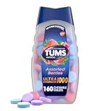TUMS Ultra Strength Chewable Antacid Tablets for Heartburn Relief and Acid Indigestion Relief, Assorted Berries - 160 Count