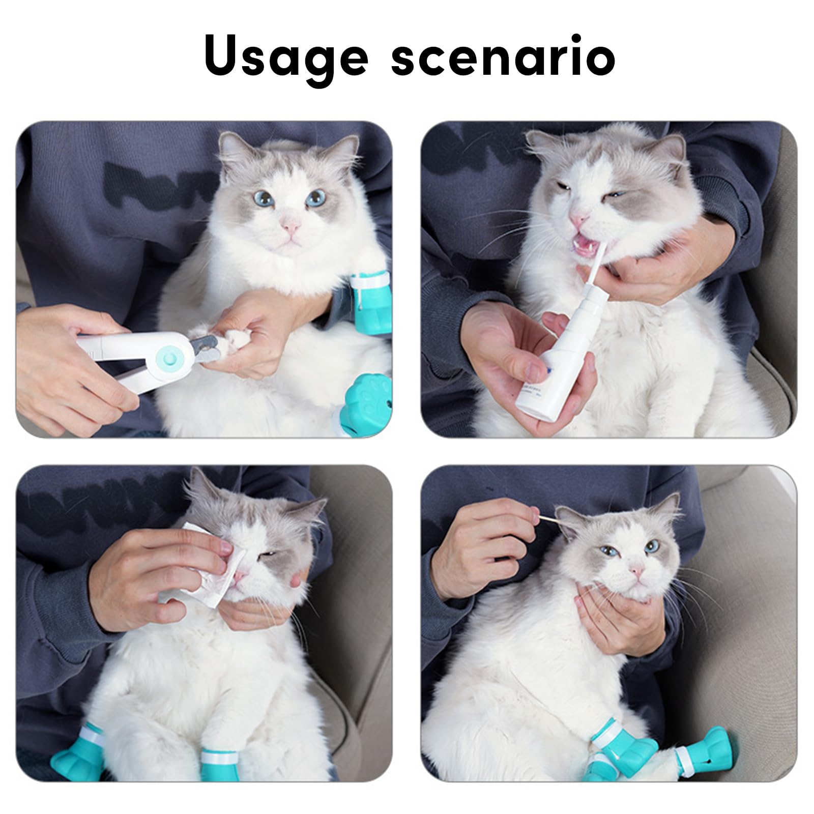 Dog PawCovers for Bathing Cat Claw Foot Anti-Scratch Pet Boot Cats Silicone Claw Protector for Grooming