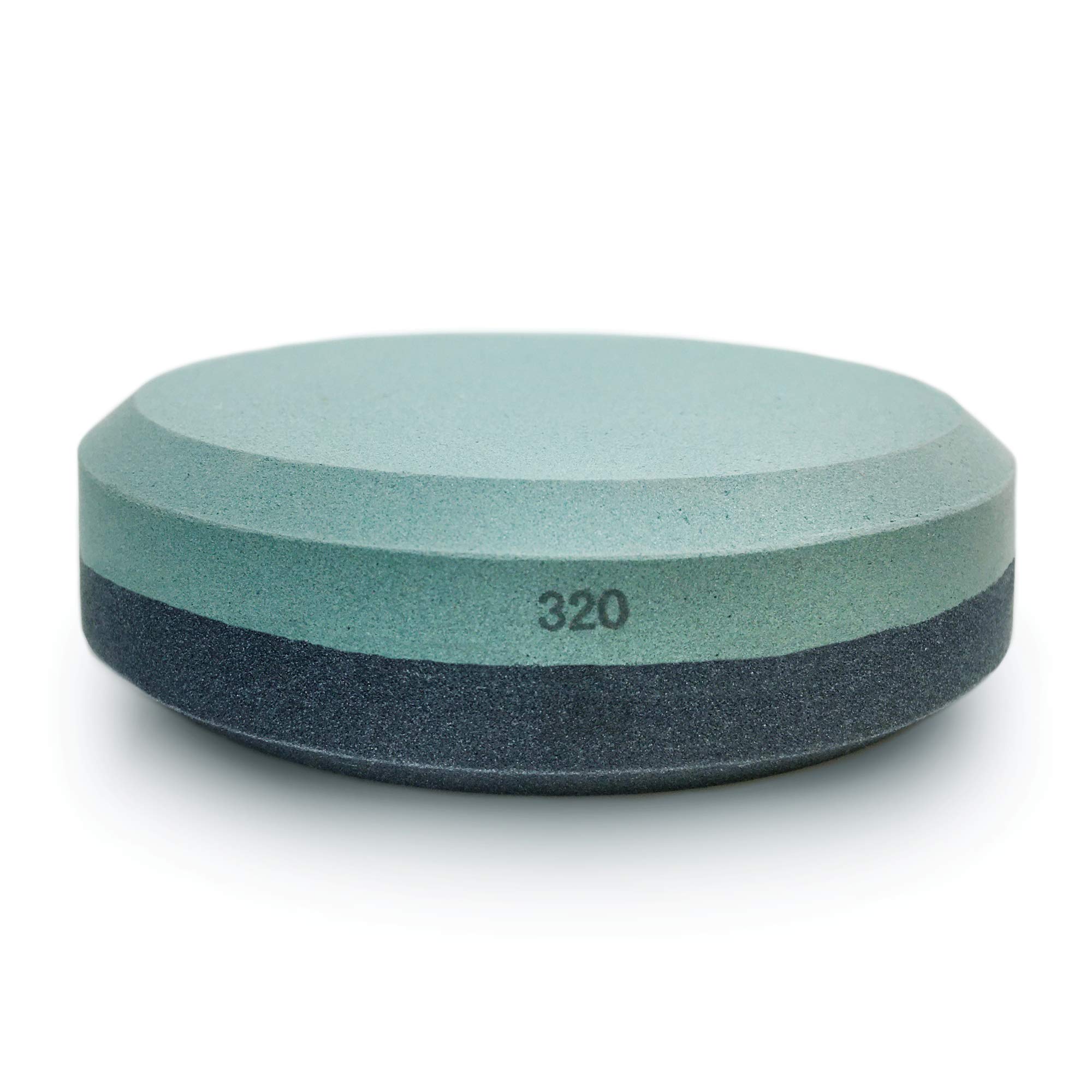 Wyvern Products Large Hatchet and Axe Sharpener-Dual Grit Silicon Carbide Multipurpose Sharpening Puck-Sharpening Stone for Axes, Hatchets, Machetes and Blades