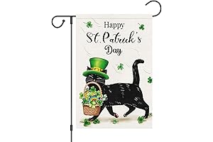 Louise Maelys St. Patrick's Day Garden Flag 12x18 Inch, Double Sided Vertical Burlap