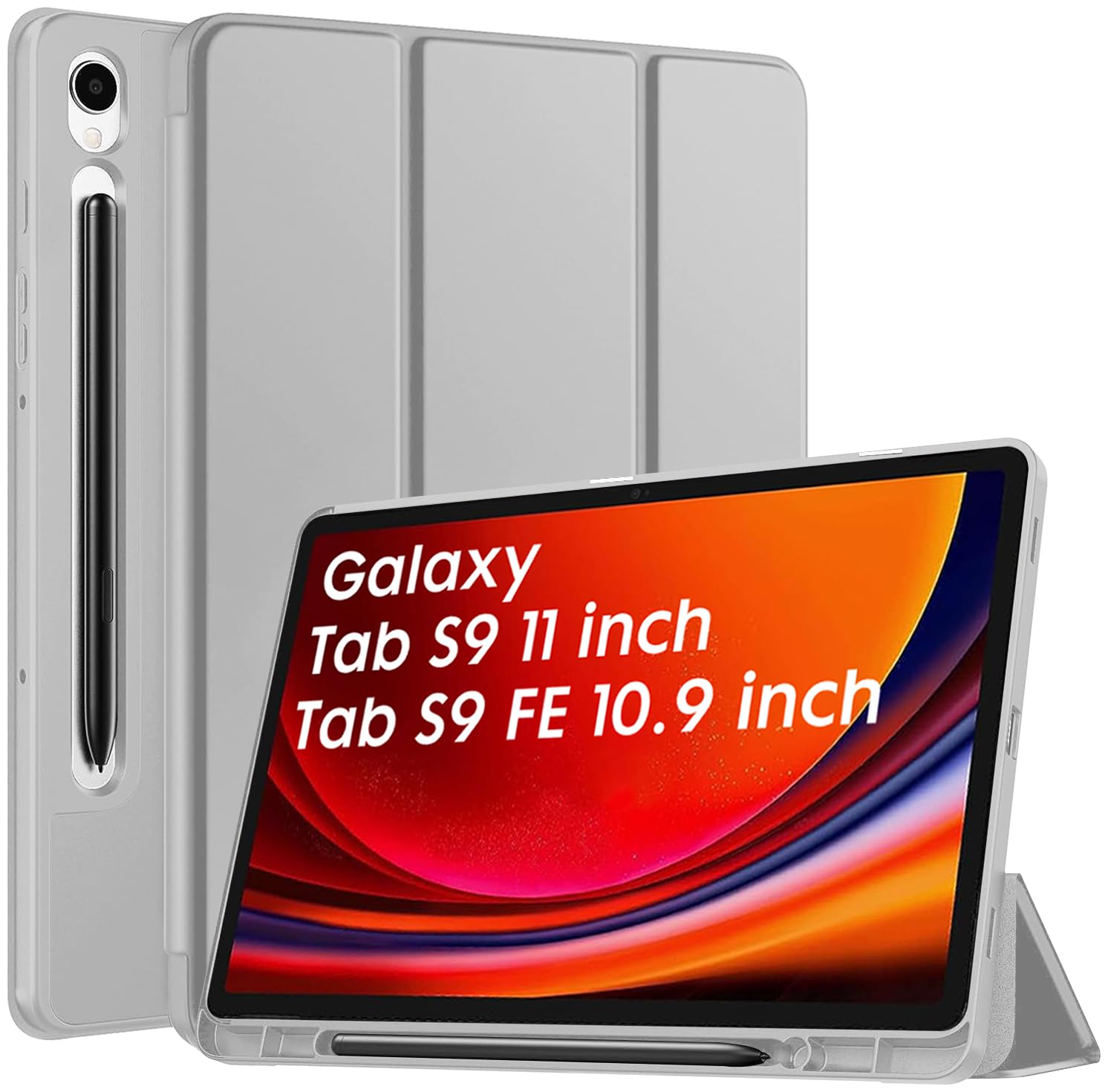 Robustrion Cover for Samsung Tab S9 11 inch/Tab S9 FE Cover Case 10.9 inch, Flip Case Cover with [S Pen Holder] for Samsung Galaxy Tab S9 Tablet/Tab S9 FE Tablet Cover [Auto Sleep Wake] - Grey (B0CJT3MHDB) Amazon Price History, Amazon Price Tracker