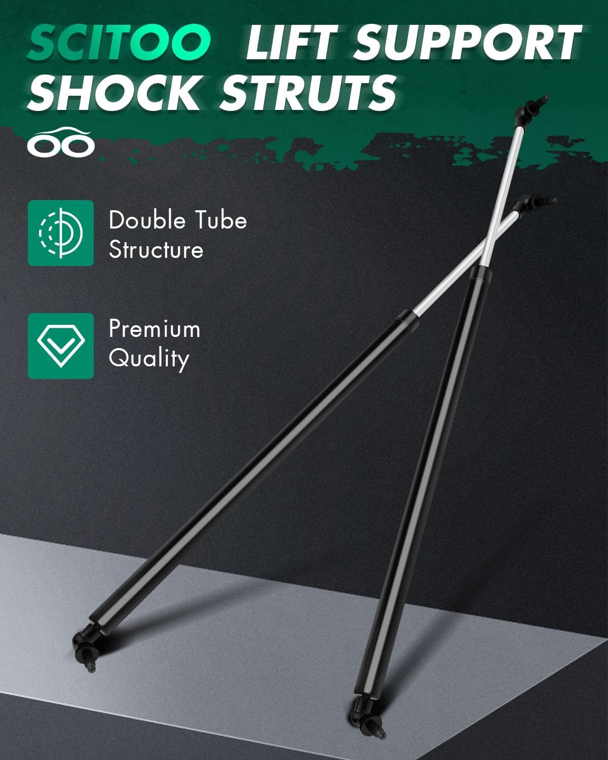 SCITOO 4535 25.85Inch Lift Supports Fit for Chrysler Town & Country 2001-2007,for Dodge Caravan 2001-2007,for Dodge Grand Caravan 2001-2007 Rear Left and Right Liftgate Shock Struts 2pcs