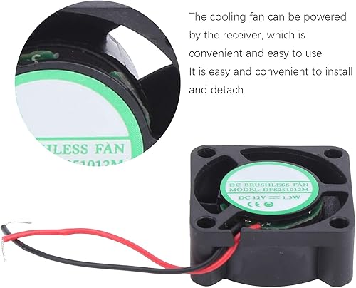 Miniatura 9 de VGEBY Ventilador de refrigeración RC, control remoto de 12 V controlador de velocidad eléctrico con ventilador apto para ‑60A/35A RC coche modelo