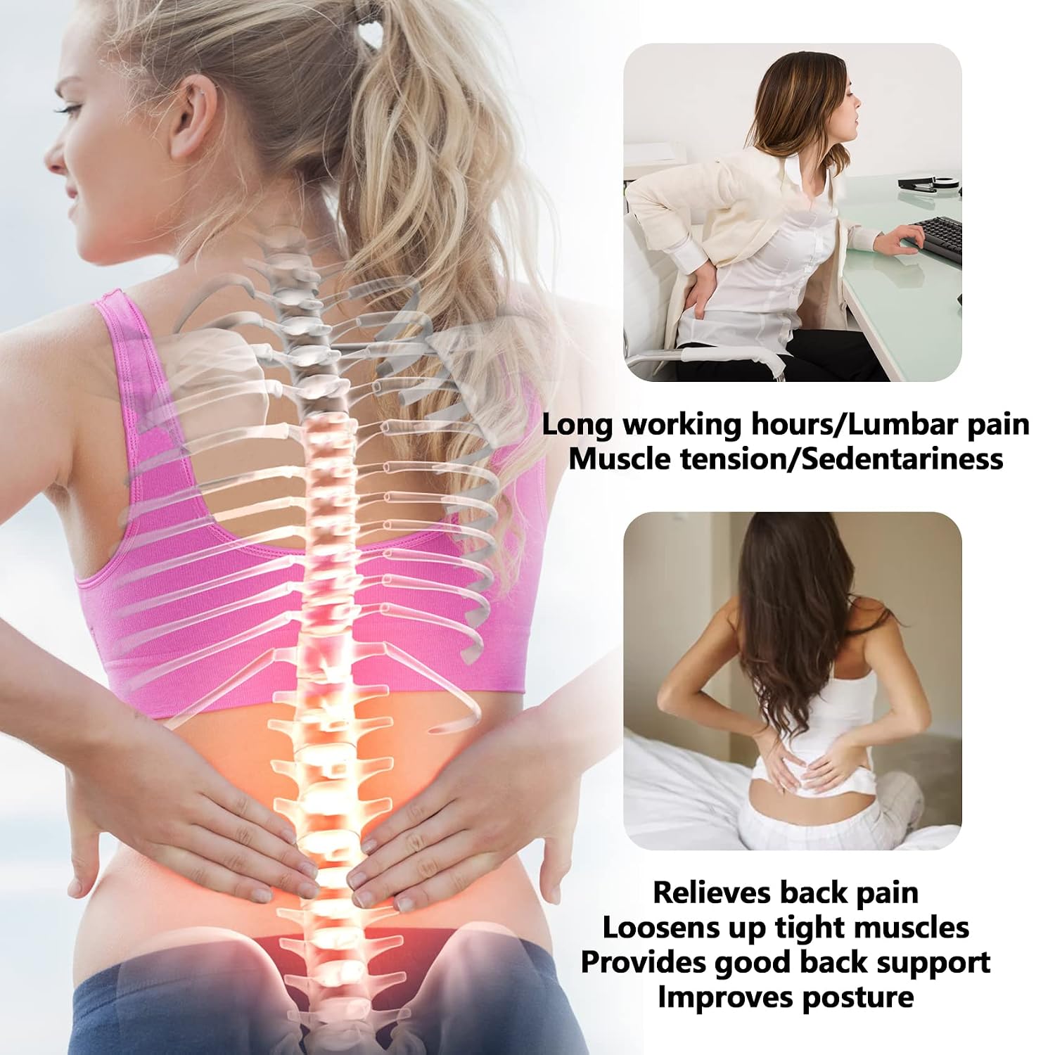 Linpla Back Stretcher,Back Cracker, Spine Works Back Realignment Device Back Stretcher for Lower Back Pain Relief,Herniated Disc, Sciatica, Scoliosis, Multi Level Back Decompressor