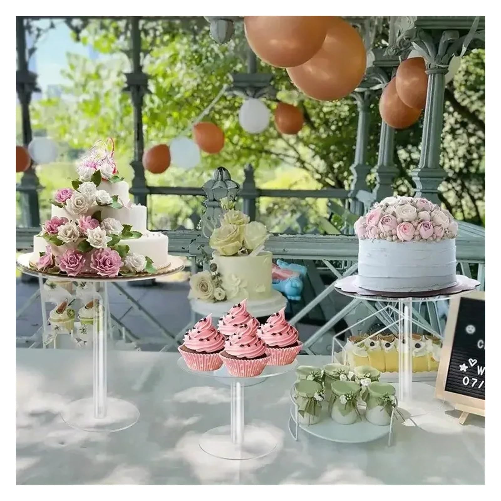 Acryl-Kuchenständer, abnehmbar | Für Hochzeit, Für Dessert, Für Babyparty, Für Geburtstag, Für Muffin