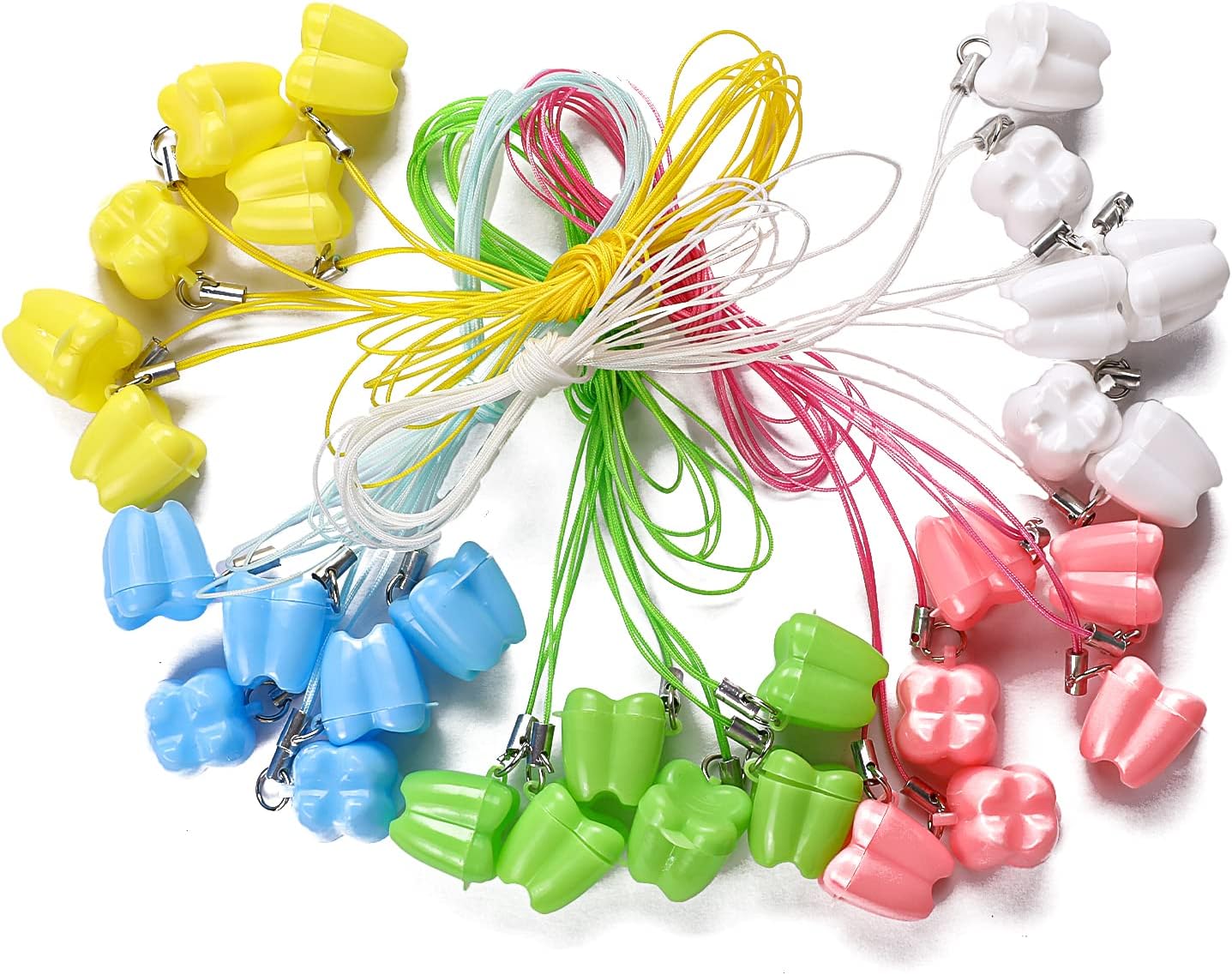 30 Pcs Lost Teeth Saver Necklace Teeth Save Box Container Milk Tooth