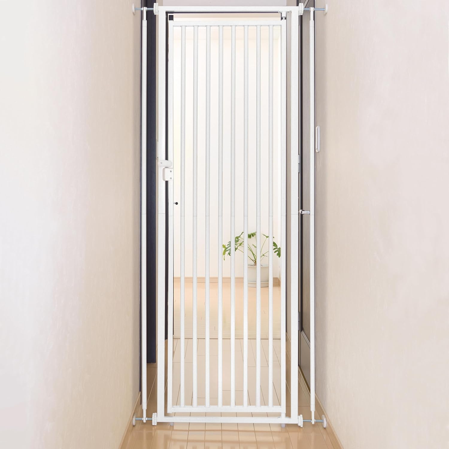 Richell Steel 70-inch Extra Tall Cat Safety Gate 28" - 37.5" Wide White