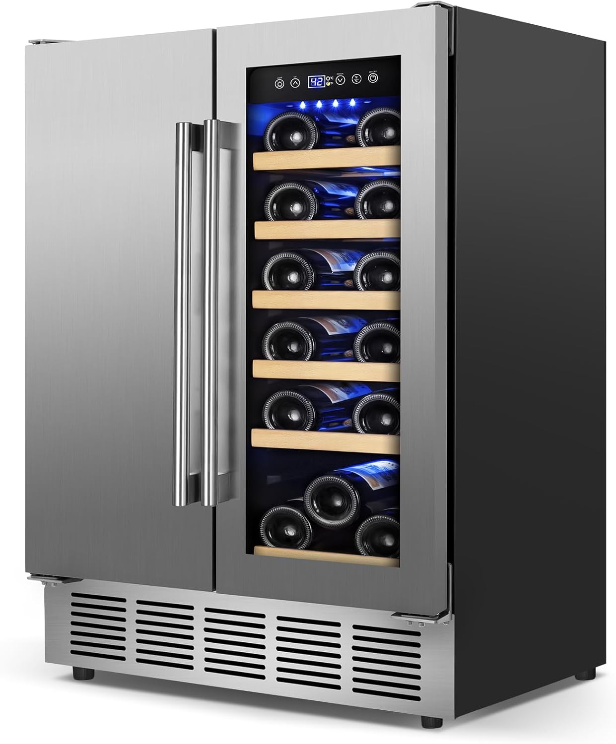 Wine and Beverage Refrigerator Undercounter, 24 Inch