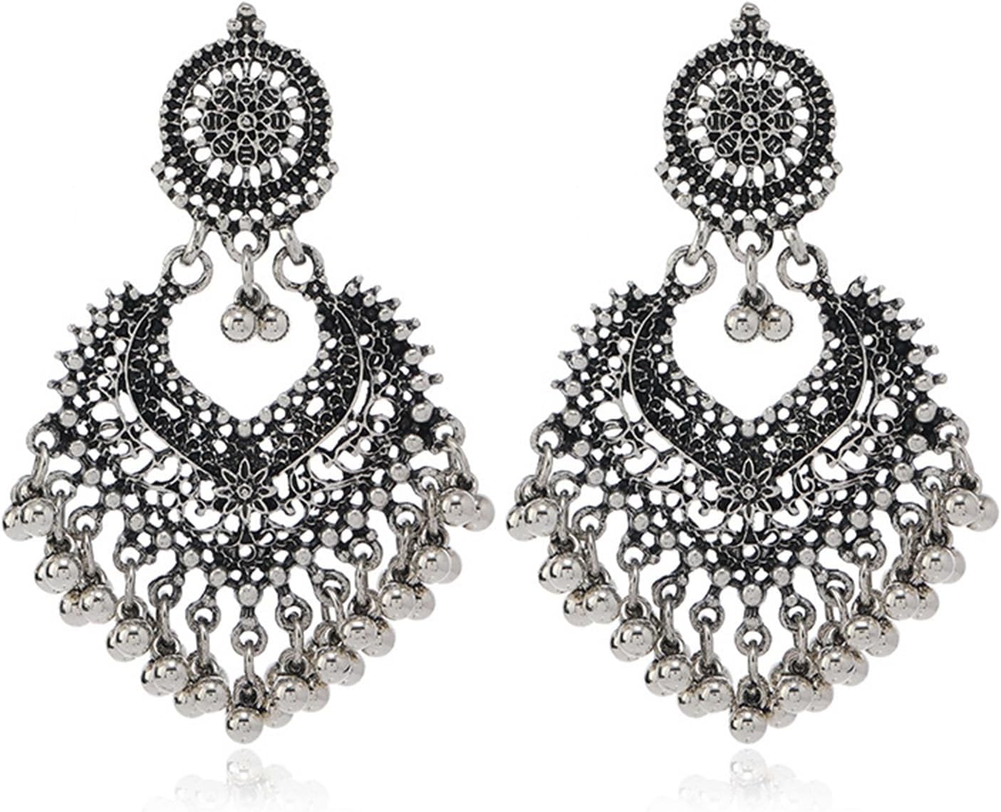 Indian Gold Jewelry Earrings for Women Jhumkas Chandelier Dangle Earring Boll...
