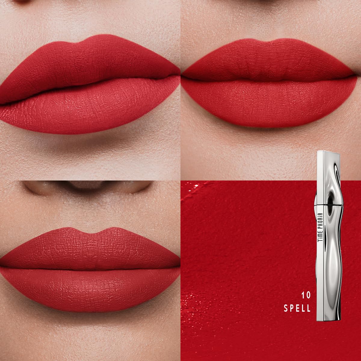 Eternal Lip Matte, 10 Maven - Warm Red, One-Swipe Bold Matte Finish, High Pigment Full Coverage, Long-Lasting, Transfer-Proof & Smudge-Resistant Liquid Lipstick, Feather-Light Texture - Image 2