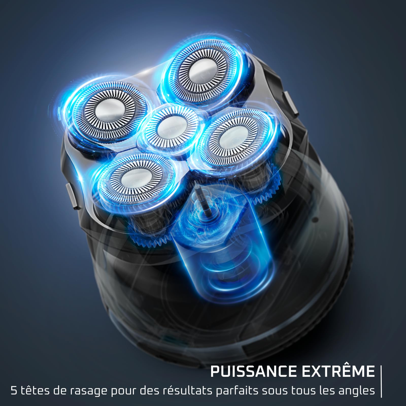 Rowenta GentleBald, Rasoir de tête, 5têtes de rasage, Lames avec revêtement Titanium, Irritation évitée, TN3110E0