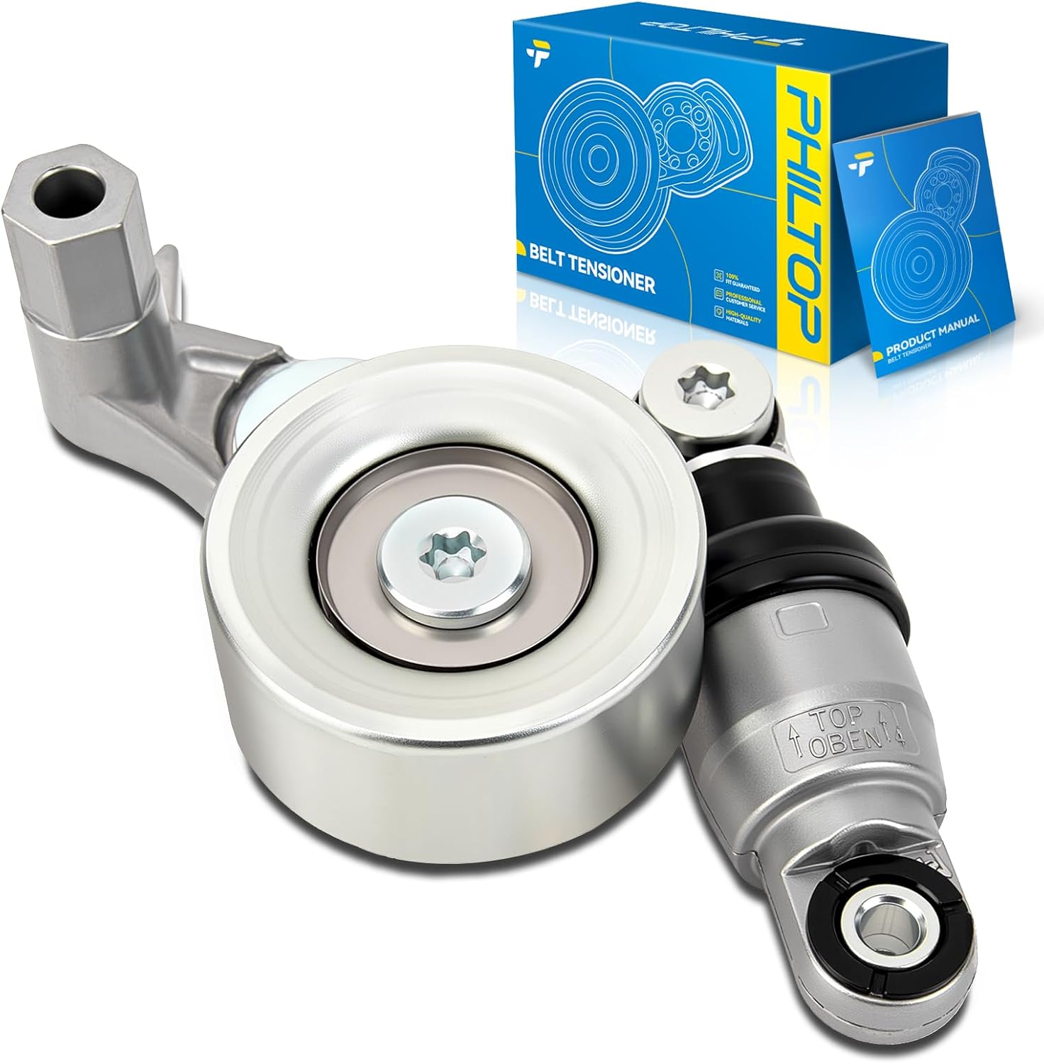 Belt Tensioner Pulley Assembly 3117059B015 PHILTOP Fit For Honda Acura for Accord 2018-2022, CR-V 2017-2022, Civic 2016-2022, Automatic Drive Belt Tensioner Assembly with Pulley
