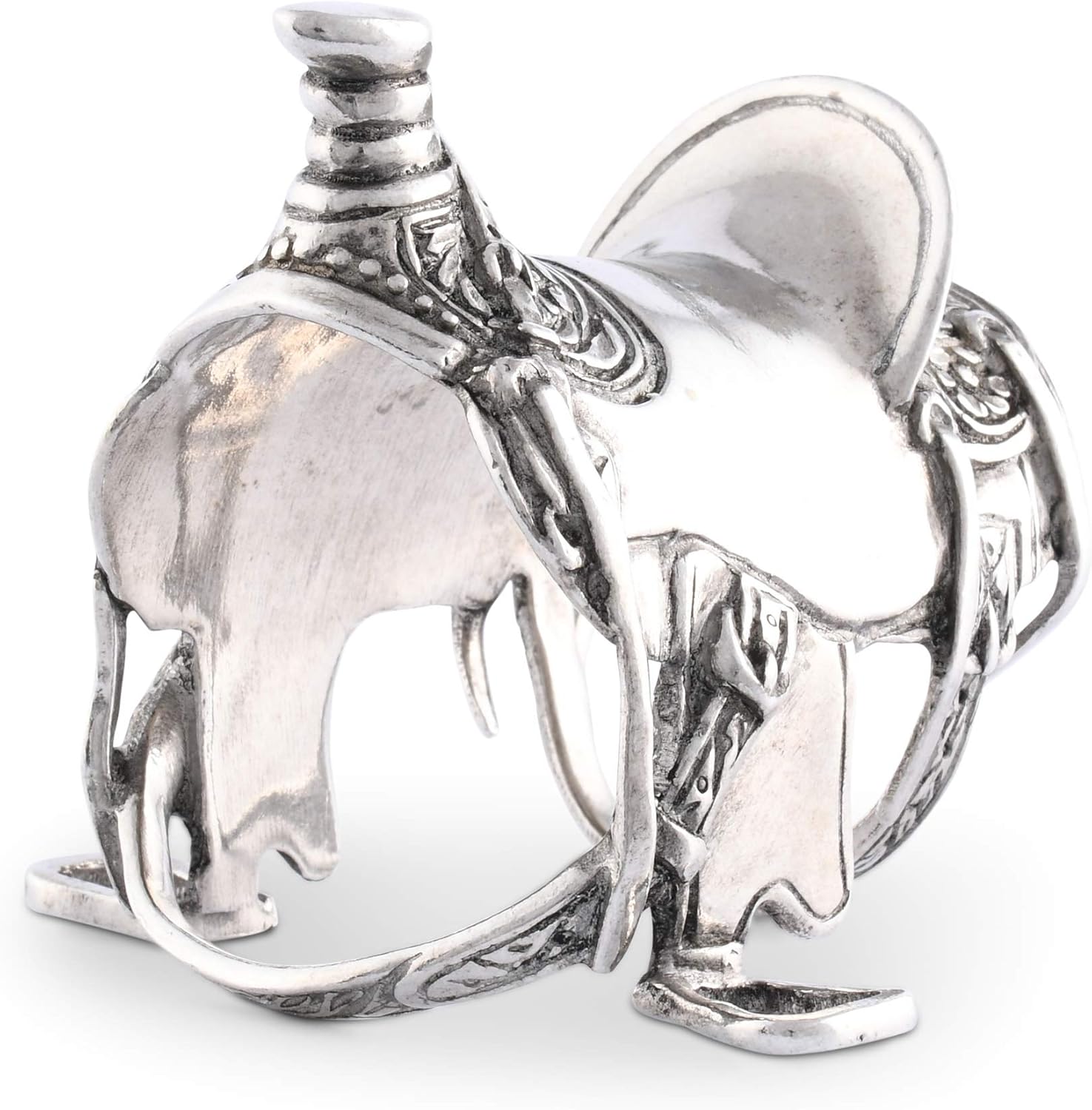 Gеt Sресіаl Prісе Vagabond House Pewter Cowboy Western Saddle Napkin Ring Artisan Crafted Designer Ring (Sold as Single Ring) 2.5 inch Tall