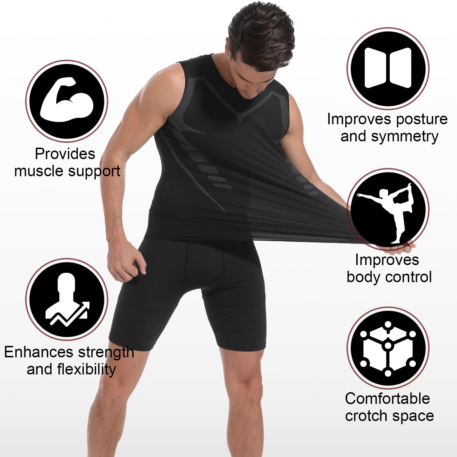 3er-Pack Herren-Kompressionshosen, athletische Strumpfhose, Leggings, Fitnessstudio, Baselayer-Hose für Laufen, Workout, Sport
