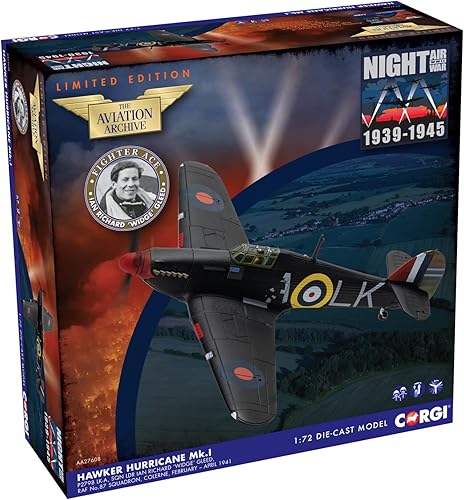 Corgi Diecast Hawker Hurricane MK I Líder del escuadrón 'Widge' 172 WWII RAF Aviones Militares Modelo AA27608