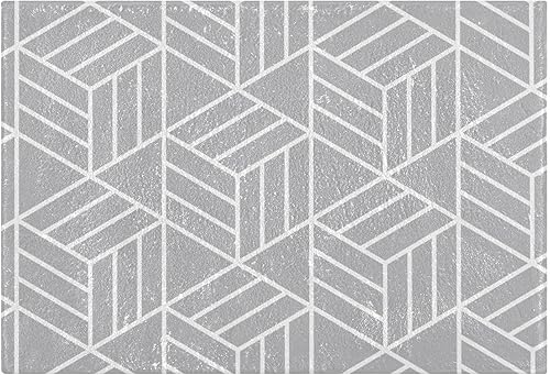 Alfombra de baño con textura geométrica, elegante, suave, absorbente, lavable, alfombra de baño para suelo de baño, alfombra de baño antideslizante