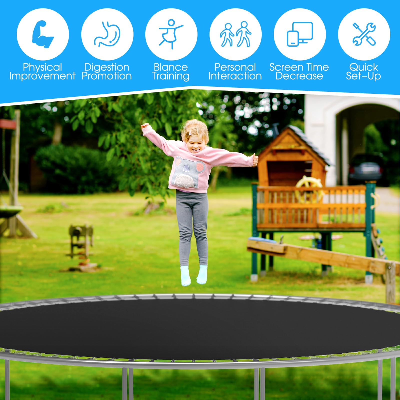 Recreational Trampolines 13 Foot Trampoline Mat Large Oval Ft X 13 Ft  Trampoline Springfree® Trampoline, image size:1600x1600