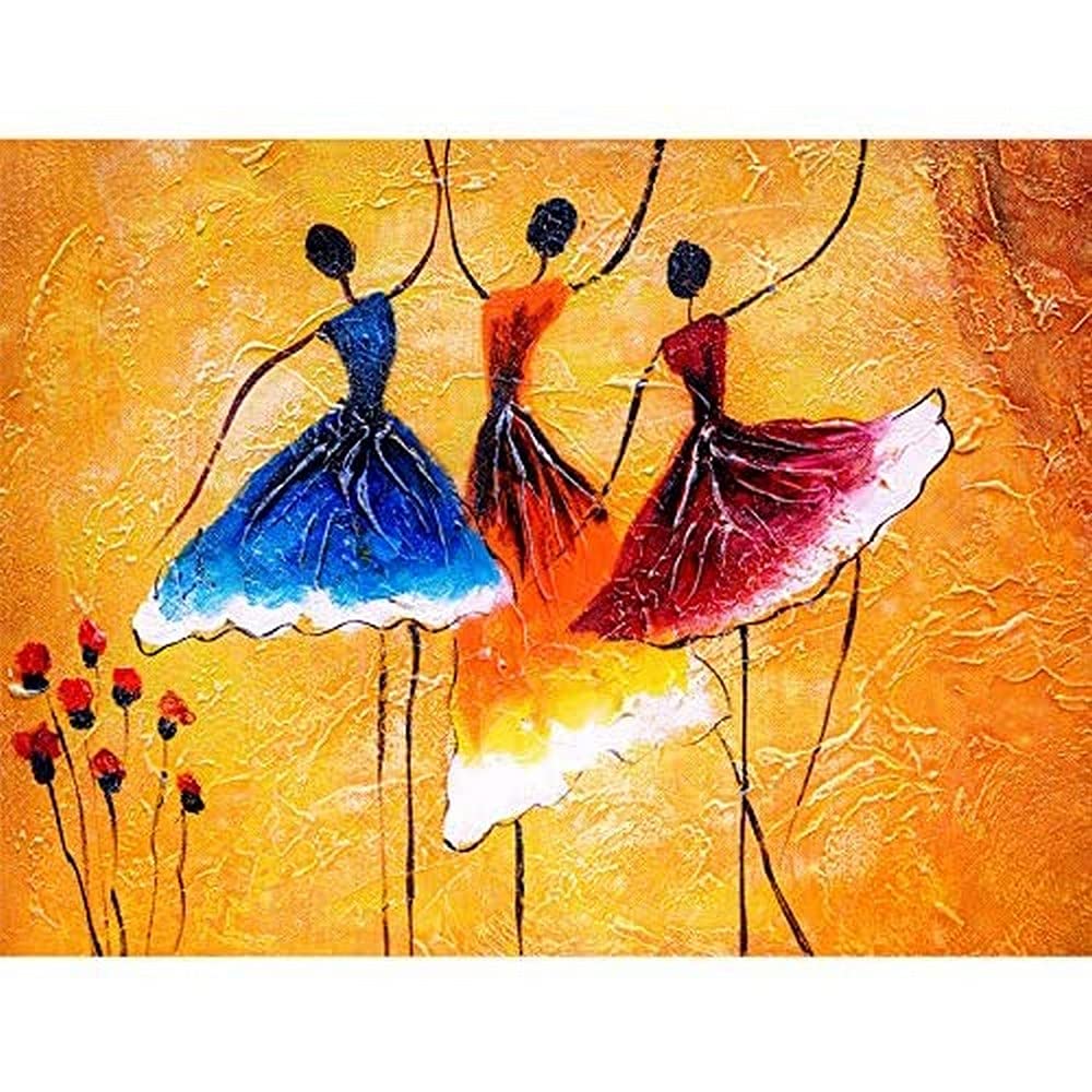 Ballet Dancers Painting Art Print Canvas Premium Wall Decor Poster