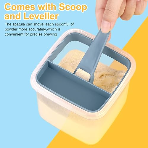 Miniatura 5 de Accmor Dispensador de fórmula sobre la marcha, contenedor de fórmula para llevar, contenedor portátil de leche en polvo para niños con cuchara para