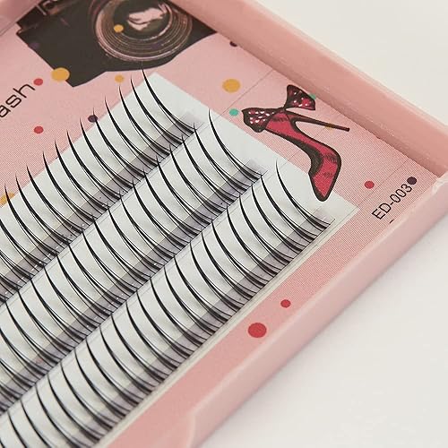 Miniatura 9 de Autoinjerto cola de pez AM en forma de pestañas de un solo racimo pelo mezclado 6 filas pestañas postizas