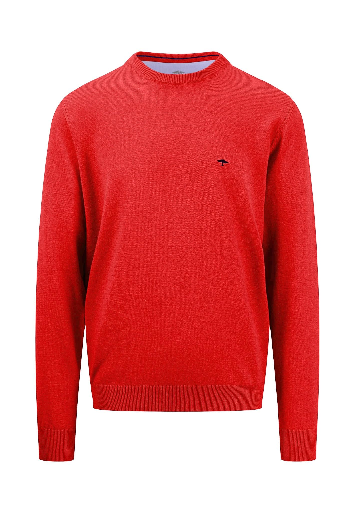 Fynch-Hatton Men's Red (Poppy Red) Superfine Sweater Xl Red