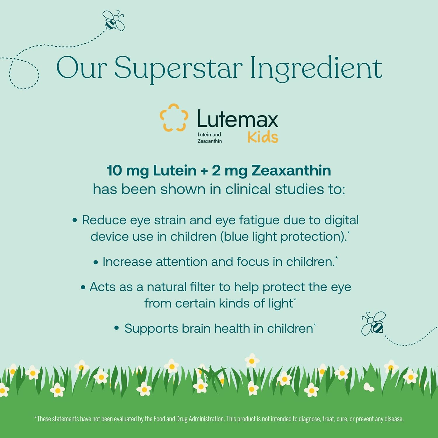 True Grace True Littles Daily Kids Multi - 120 Pectin Gummies - Immune, Cognitive, Bone & Eye Support - Clinically Studied Lutemax Kids Lutein & Vitamin D3 + K2 - Allergen Free & Vegan - 120 Servings