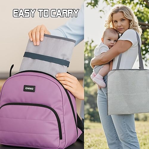 Miniatura 6 de Estación cambiadora de pañales grande portátil para bebé para automóvil Cambiador ligero para bebés para viajes con 4 bolsillos, soporte