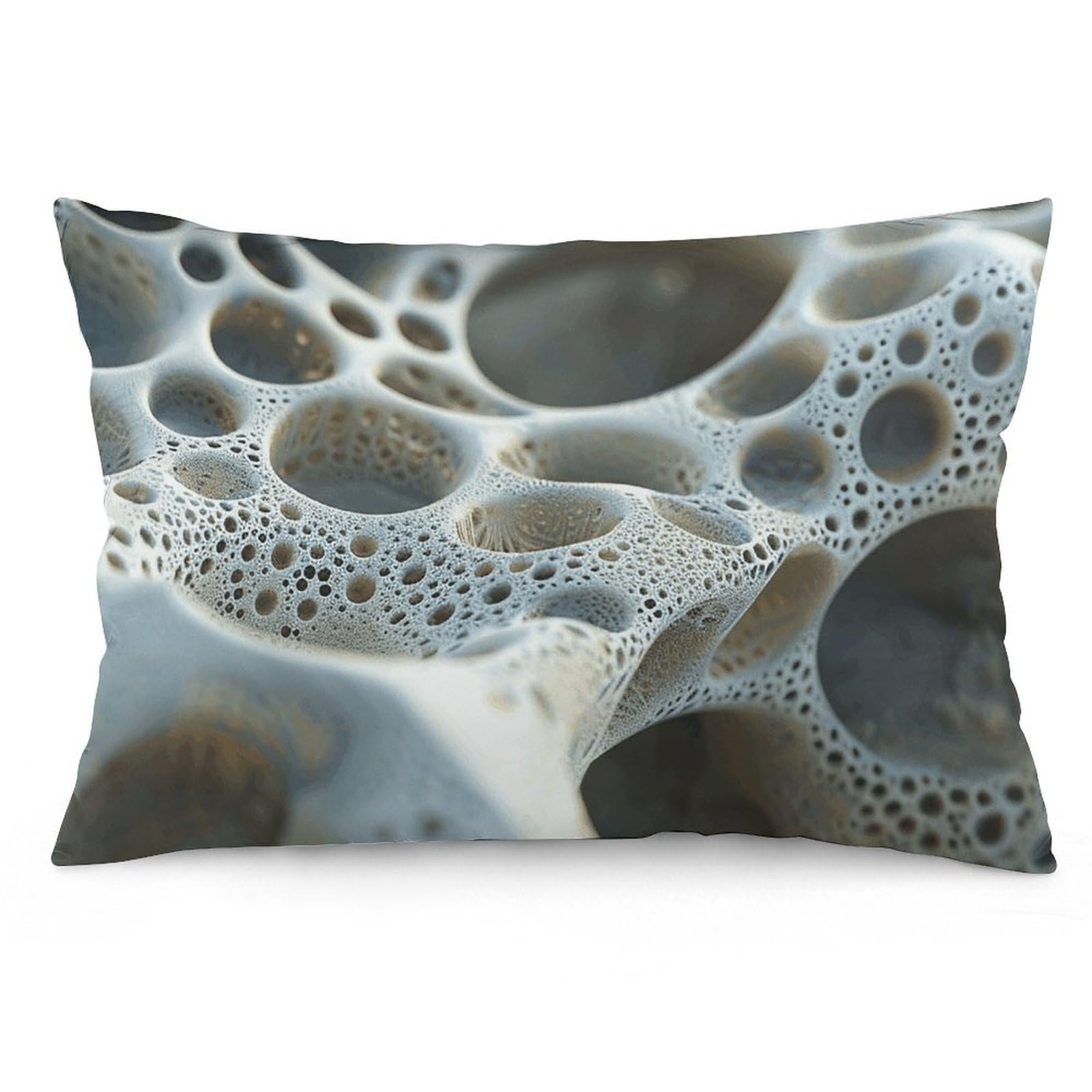 2 Pack Pillow Cases for Hair and Skin, Soft Breathable Pillow Case Covers with Hidden Zipper, Image with Holes Pillowcase 12 "x20 Pillow Covers for Sleeping Gift