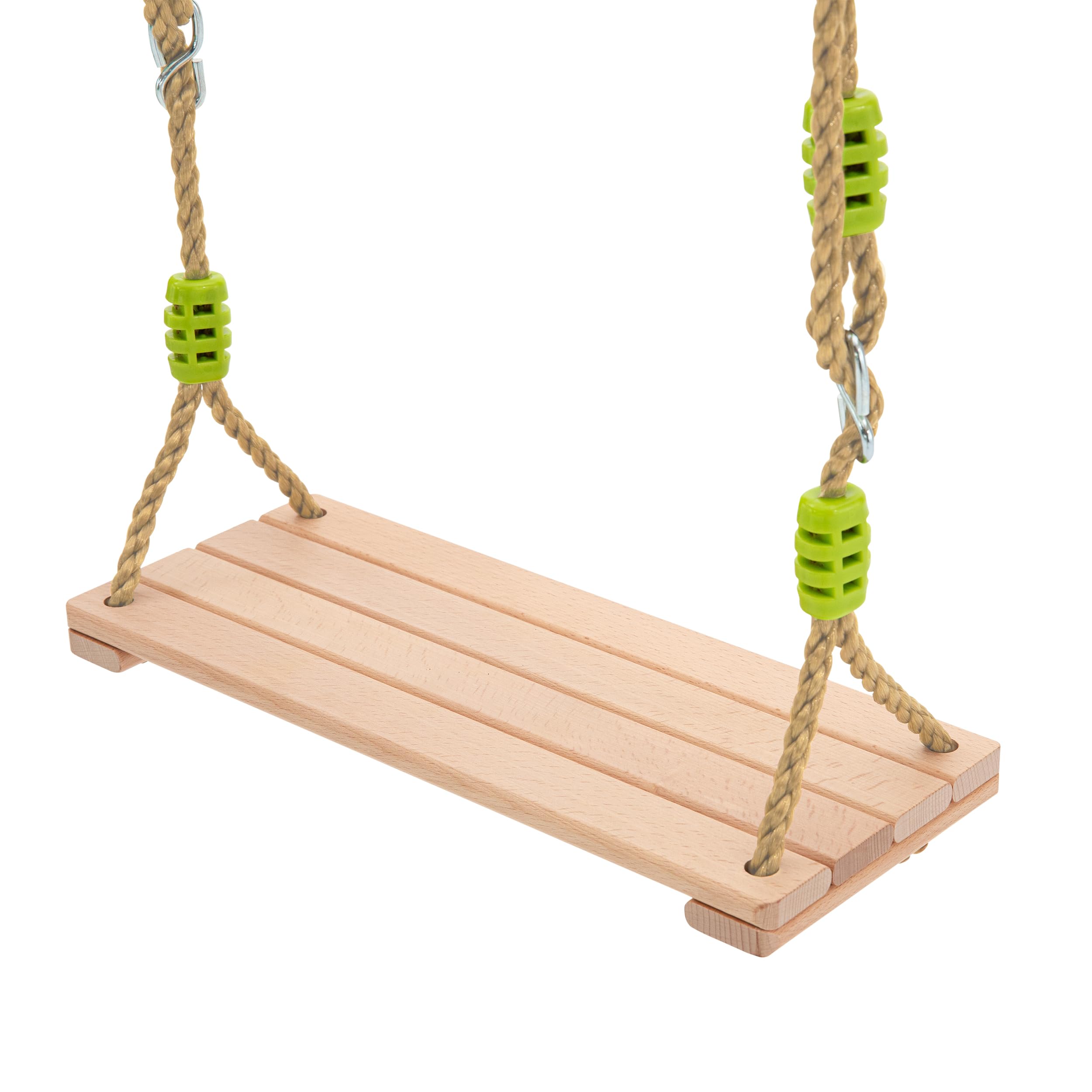 TP TOYS Wooden Swing, Wood - Nylon, Green, L.40 x l.16 x H.250 cm